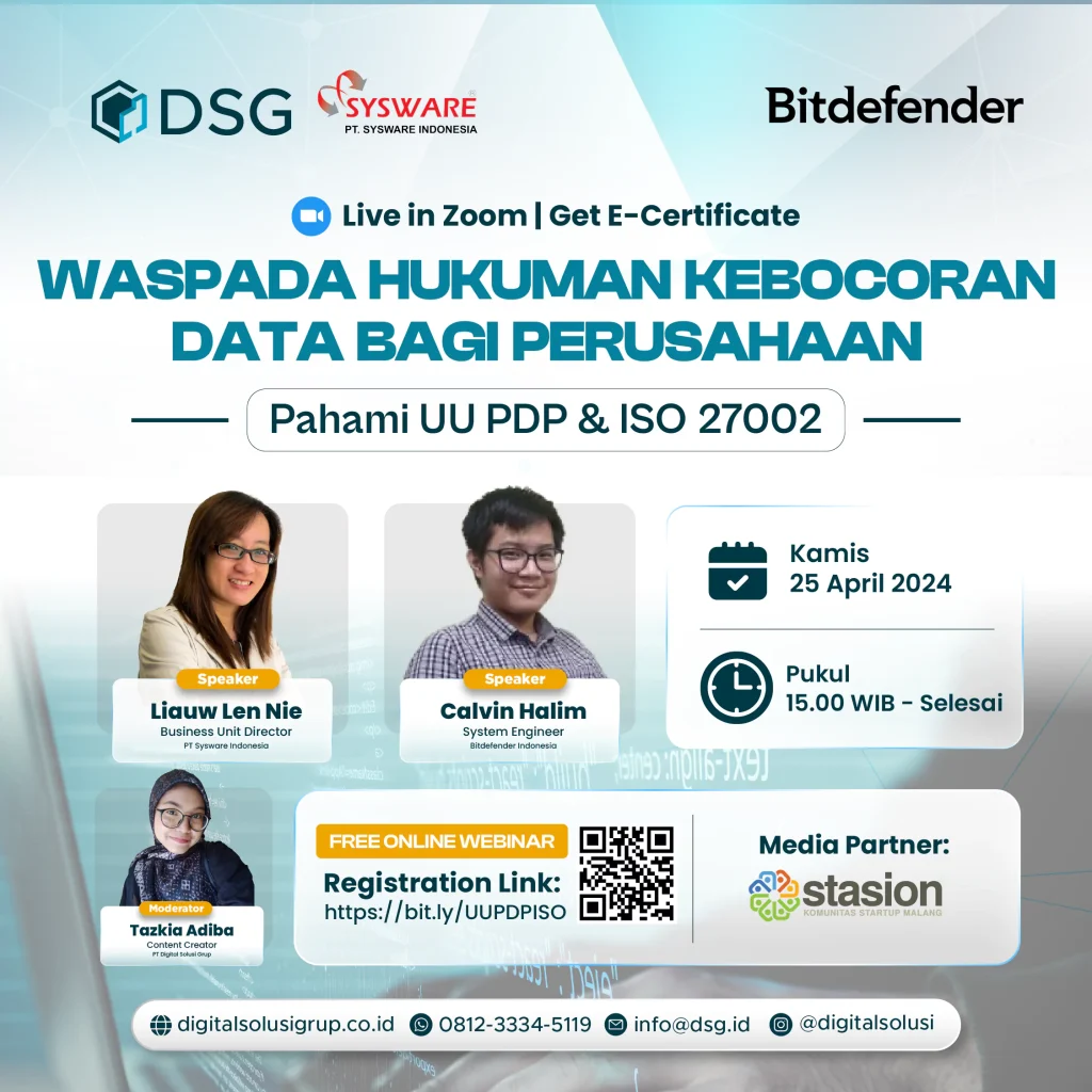 Waspada Hukuman Kebocoran Data Bagi Perusahaan - Pahami UU PDP & ISO 27002