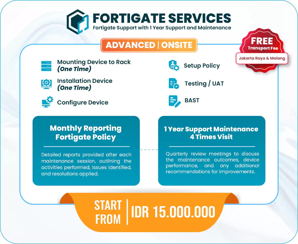 Jasa Setting Fortigate Fortinet DSG-Advanced Onsite
