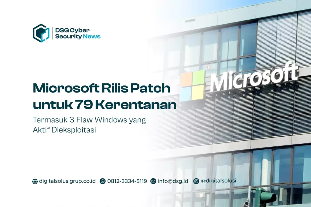 Microsoft Rilis Patch untuk 79 Kerentanan, Termasuk 3 Flaw Windows yang Aktif Dieksploitasi